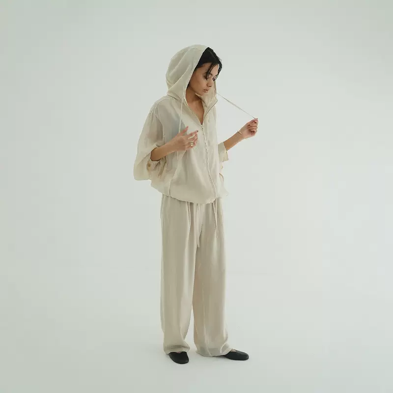 CLANE クラネ SHEER AIRY ZIP HOODIE CLANE クラネ SHEER AIRY ZIP HOODIE CLANE クラネ SHEER AIRY