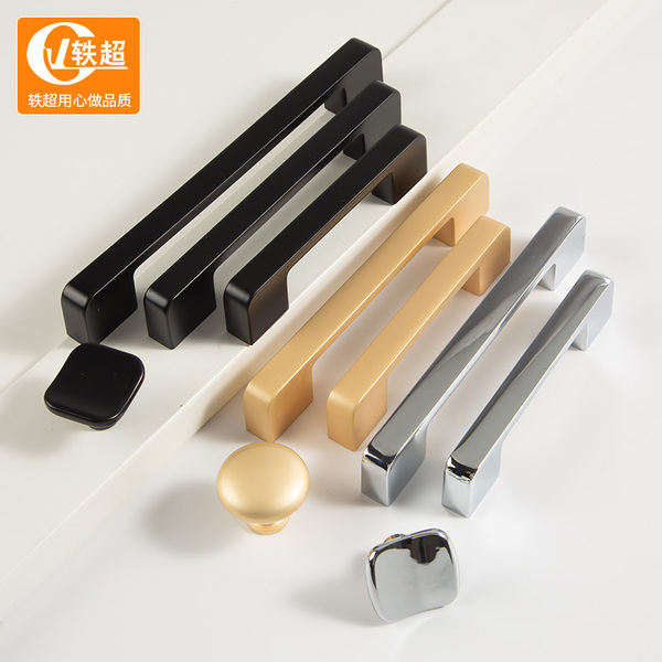 Yichao handle modern minimalist wardrobe cabinet door light luxury handle black cabinet drawer handle cabinet gold handle