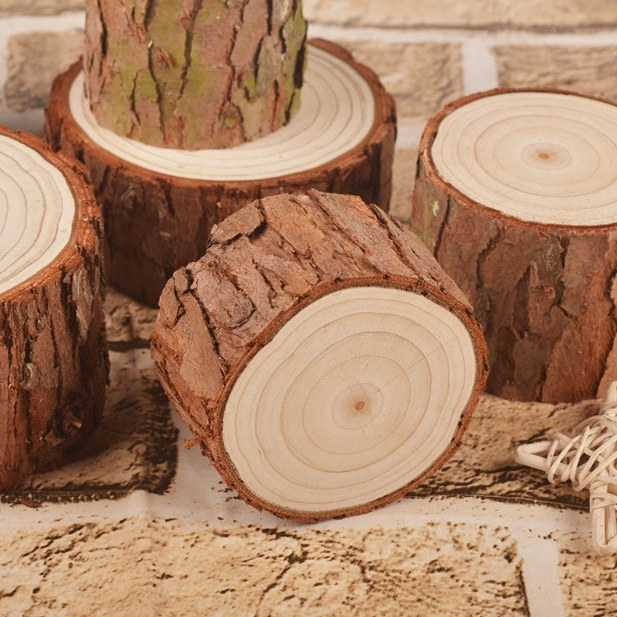 Handmade DIY gardening small wooden pile blind box base ornament log stump trunk photography props fireplace decoration
