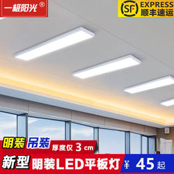 Surface mounted led flat panel ceiling rectangular light