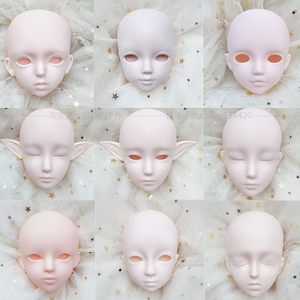 BJD makeup head head 60 cm 3 -point white muscle elf doll no makeup novice modified makeup facial hand -painted practice enamel