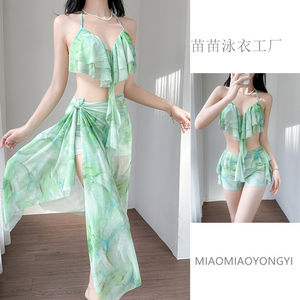 
[Liridao] Split three-piece swimsuit for women bikini bikini beach hiding belly to make them look slim and sexy swimsuit