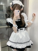 Cosplay sexy hầu gái  Trang phục hầu gái lolita dễ thương cos hầu gái đồng nhất Miracle Nikki trò chơi mỏ neo lolita váy Bộ Đồ Ngủ Cô Giúp Việc Quyến Rũ hầu gái gợi cảm cao cấp vải mềm mại