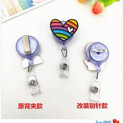 Badge Holder with Retractable Lanyard for Nurse Id Card, Work Id, Easy-Pull Clip, Employee Number Badge Holder