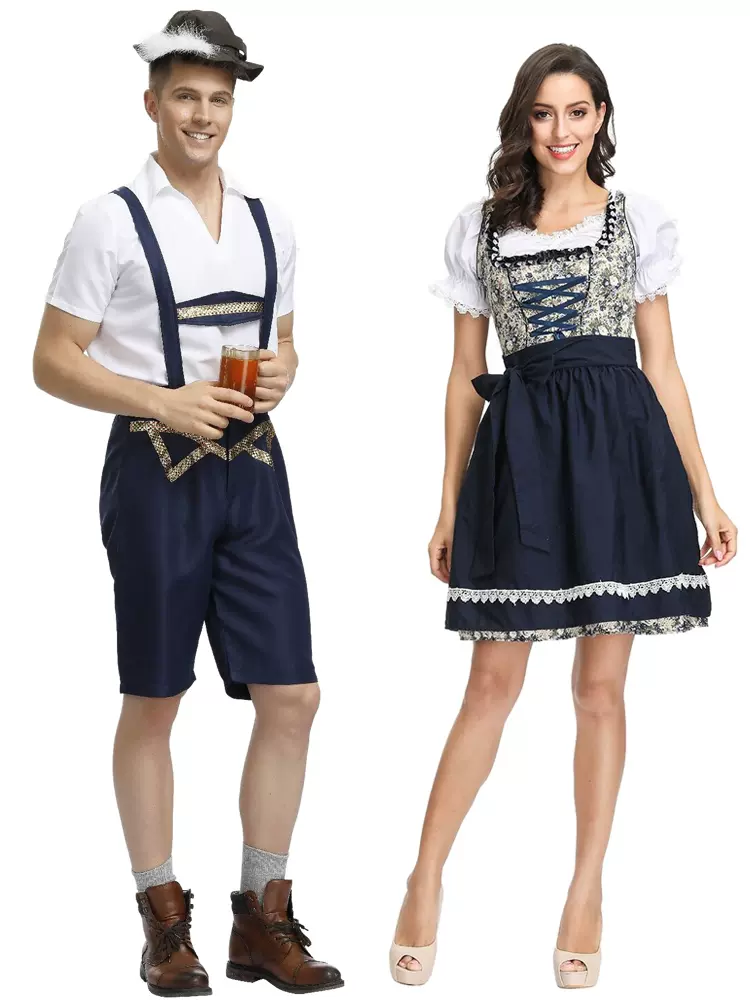 德国民族服装男女巴伐利亚传统服装慕尼黑啤酒节派对装欧美舞台服