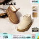 Belle thick sole warm and velvet snow boots women's winter new cotton shoe wool wool short boots D1K4DDM4
