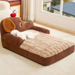 Dog Bed for Winter Warmth, Thickened and Secure, Suitable for Small to Medium-Sized Dogs Like Teddy, Can Be Used for Sleeping, Suitable for All Seasons, Pet Cat Bed