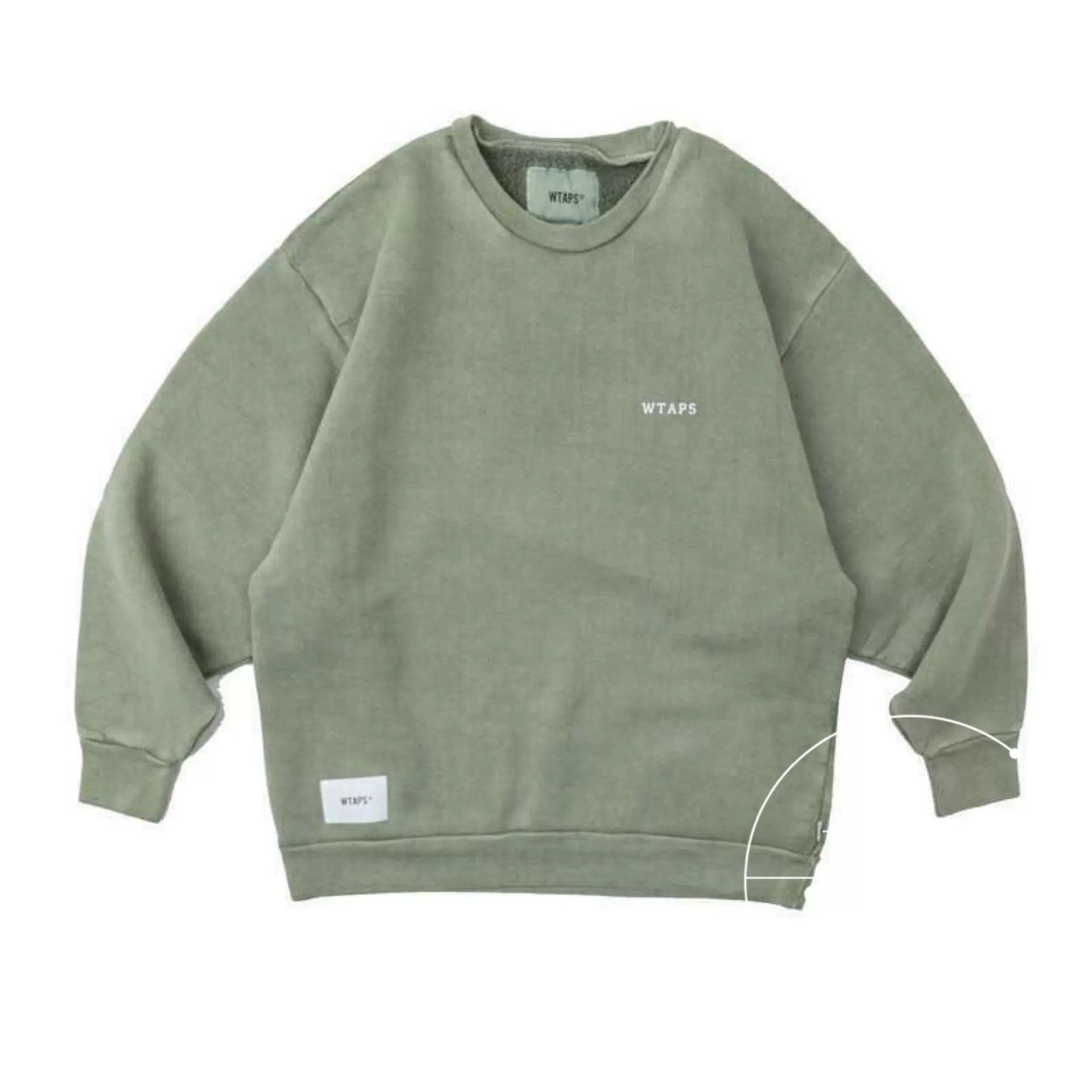 现货WTAPS COLLEGE.DESIGN CREW NECK 02/SWEATSHIRT水洗卫衣19AW-Taobao