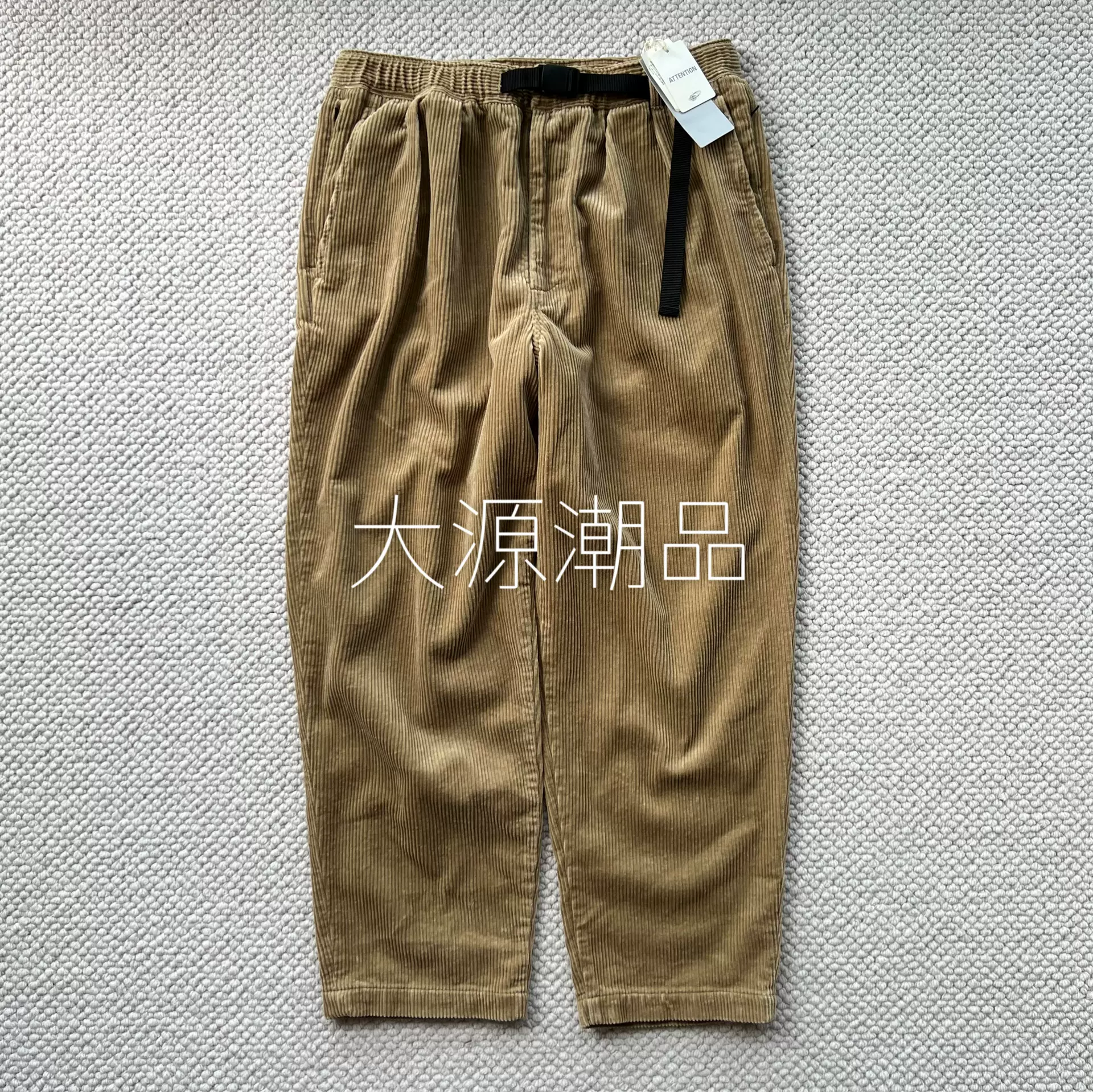 折扣现货BEAMS CORDUROY WIDE TAPERED PANTS 灯芯绒宽松休闲裤-Taobao