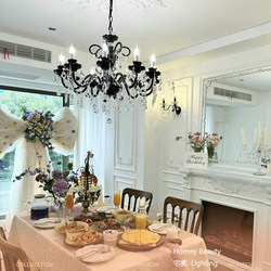 French-Style High-End Light Luxury Vintage Retro New Crystal Chandelier for Living Room, Master Bedroom, Dressing Room, and Dining Room