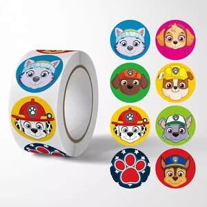 
Paw team children reward cartoon cute animal stickers stickers encourage sealing teachers praise round stickers