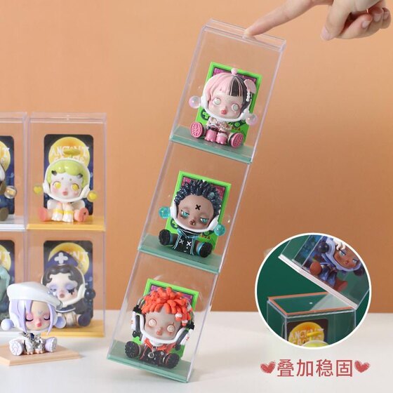HD transparent blind box hand -made display display rack POPMART bubble Mart single doll storage display box

