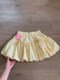 Dopamine yellow floral polka dot flower bud skirt for women in summer large size high waist A-line short skirt ruffled cake skirt