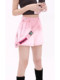 Large size pink dopamine side zipper denim shorts for women in summer sweet and spicy straight loose a-line wide-leg hot pants