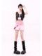 Large size pink dopamine side zipper denim shorts for women in summer sweet and spicy straight loose a-line wide-leg hot pants