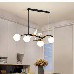 Restaurant Lamp, Chandelier, Simple Bar Counter Lamp, Long Strip Minimalist Personality Creative Light Luxury Dining Table Lamp, Home Restaurant Lamp