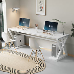 Double Desk, Study Desk, Home Office Desk, Simple Computer Desk, Desktop Bedroom Table, Gaming Desk, Long Workbench