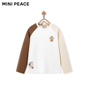 
[Same style at counter] MINIPEACE Peacebird children's clothing boys' long-sleeved T-shirt raglan sleeves pure cotton spring and autumn style