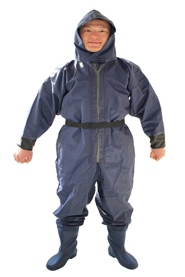 加厚全身下水裤 下水衣挖藕服钓鱼裤 防水裤 带帽衣衩 手套姜太公