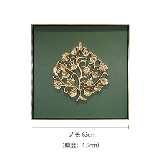 タイの金箔ボダイジュの絵画 - 東南アジアの禅の壁飾り