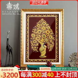 Jinyumantang Southeast Asian Living Room Hanging Painting Vertical Wall Mural Entry Device Entrance Hall Meaning Good Decorative Painting