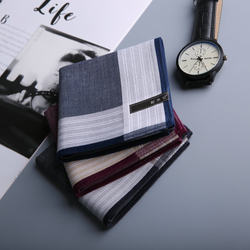Heimuji Qianxun High-End Handkerchief, Pure Cotton Men's Handkerchief, Square Towel, Sweat-Absorbent, Portable, All-Cotton, Soft Gift