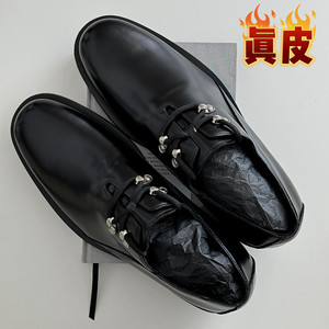 Vika Love Dark Retro Lace-up Martin Boots Men's Distressed Motorcycle Boots High-top Leather Shoes Work Boots Chelsea Boots