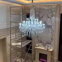 Zhuo Lun French-Style Villa Duplex Living Room Large Chandelier Crystal Mezzanine Lobby Light Hotel Designer Crystal Light