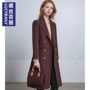 
2025 new style windbreaker women's fashion simple long-sleeved professional commuting solid color coat spring and autumn OL windbreaker jacket