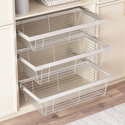 Wardrobe Pull-Out Basket, Drawer-Type Closet, Retractable Built-In Pull-Out Mesh Basket, Layered Storage Magic Tool, Transformation Hardware Accessories