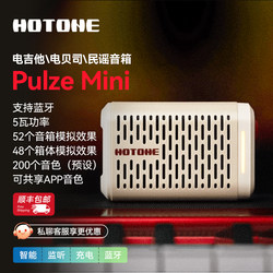Hotone Pulzemini Electric Guitar, Electric Bass, Folk Music, Smart Portable Bluetooth Charging Speaker