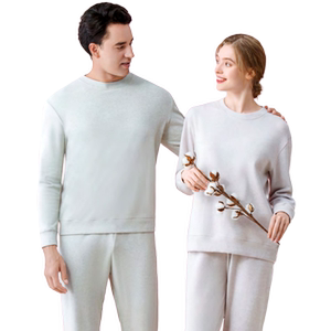 
Little nurse pajamas men and women spring and autumn long-sleeved casual wear round neck pullover loose large size home clothing suit winter