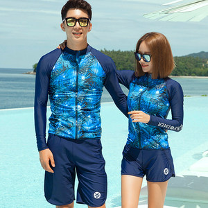 
Korean couple wetsuit slimming jellyfish suit snorkeling long-sleeved swimsuit couple surfing suit swimsuit split suit