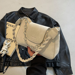 Amy Rabbit Women's Bag 2026 New Fashion Korean Style Solid Color Versatile Single Shoulder Crossbody Small Square Bag