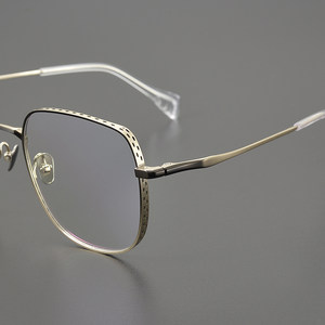 The pinnacle! Total width 160 Japanese ultra-light pure titanium retro big-face men's trendy myopia large-frame glasses frame