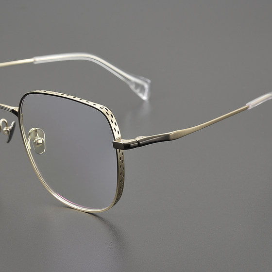 The pinnacle! Total width 160 Japanese ultra-light pure titanium retro big-face men's trendy myopia large-frame glasses frame