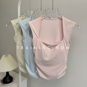 
Yoga suit vest for women in summer slim fit and slim exercise quick-drying bra outside wear and cover the side breasts fitness professional morning jogging suit