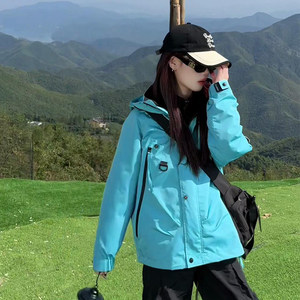 Shock Clothes for Men and Women Three-in-One 2025 New Autumn and Winter Jacket Winter Waterproof Removable Couple Outfit Two-Piece Set
