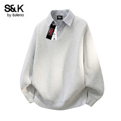 Baleno Two-Piece Shirt Polo Air Cotton Sweatshirt Men's Spring and Winter New American Casual Shirt