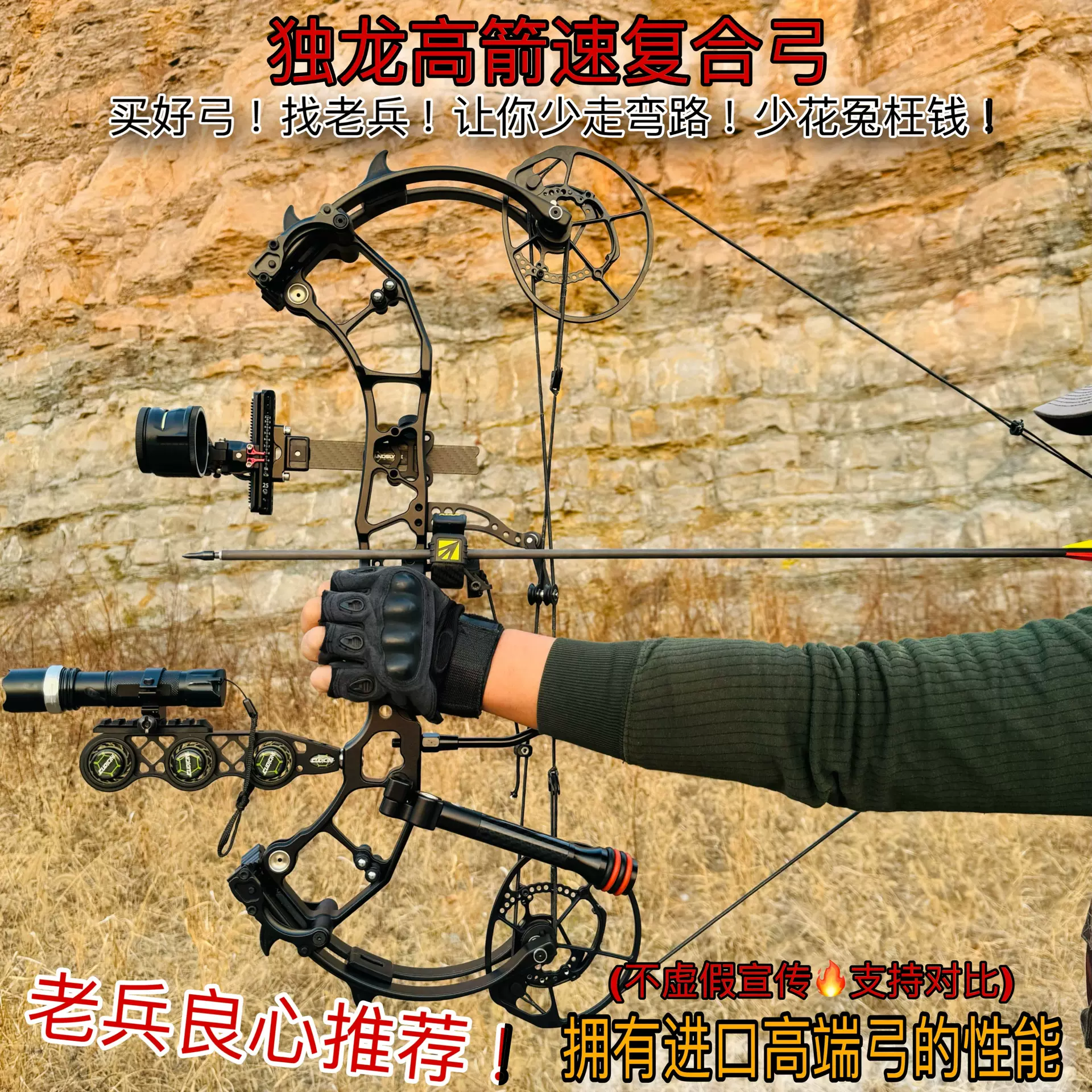 將軍射箭 金刀弓坊御风射箭复合弓专用射箭高端弓滑轮弓非两用纯射箭猎弓