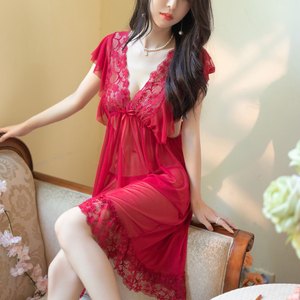 Increase size 200*0.5kg nightgown pajamas for women in spring and autumn summer princess style 2023 new high-end short-sleeved mesh
