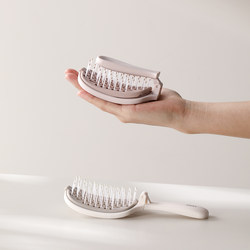 Fluffy High-Top Rib Comb for Home Styling, Foldable and Portable, Women's Exclusive Easy-To-Clean Rib Comb