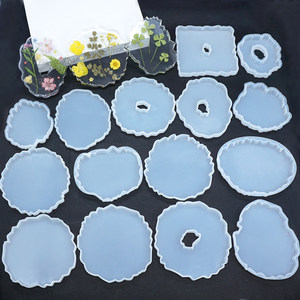 Alien irregular silicone mold mirror crystal drip gel flower specimen cochry coat wave wave edge base accessories
