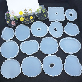 Special-shaped irregular silicone mold dried flower coasters