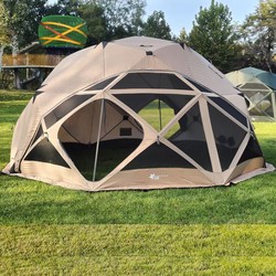 Yuguan's New Octagonal Cotton Tent, Thickened Spherical Tent, Quick-Opening Ball Tent with Extra-Large Tpu Viewing Window and Chimney Opening