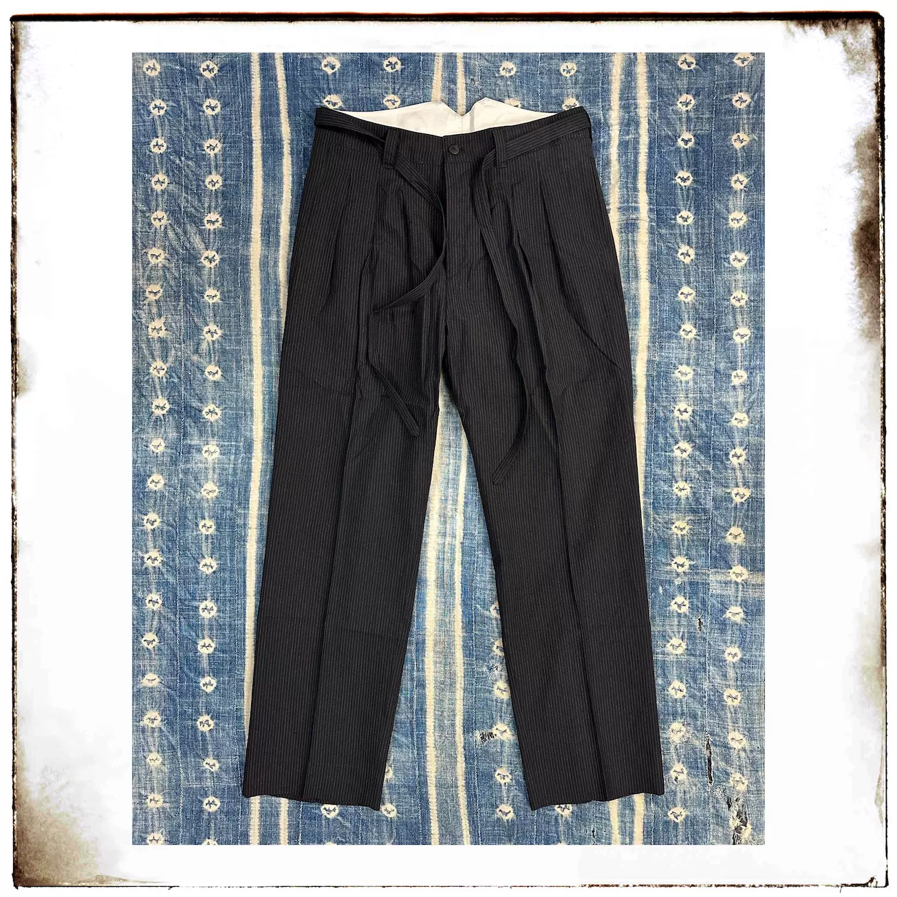 现货VISVIM 23SS HAKAMA PANTS SANTOME 条纹剑道裤休闲裤宽松-Taobao