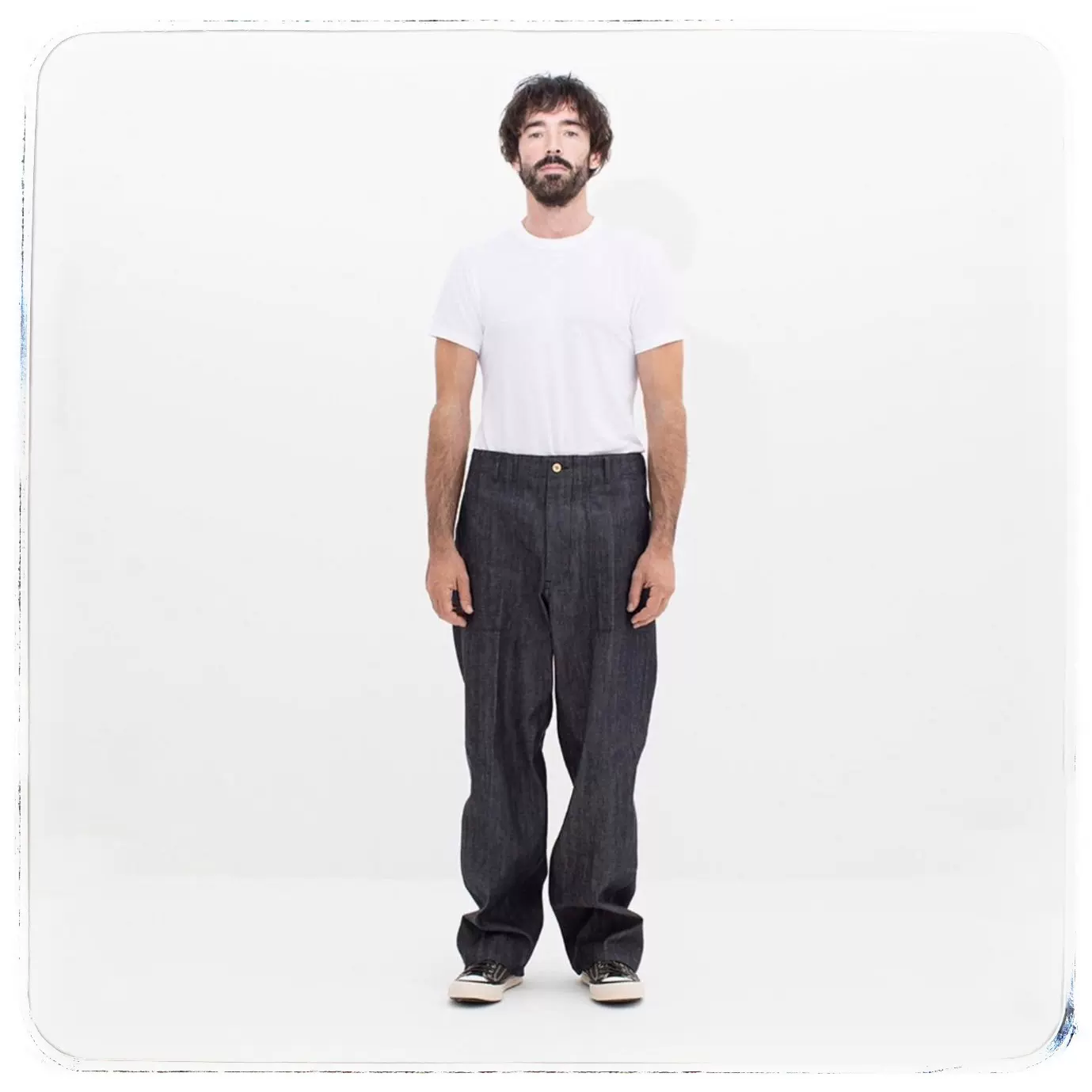 代购VISVIM 25AW SOCIAL SCULPTURE 01 WIDE DMGD-44 破坏牛仔裤