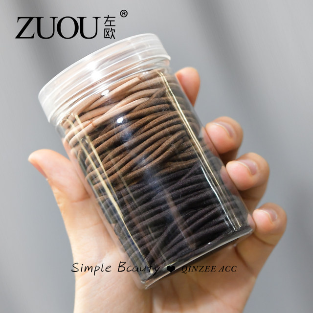 Leather case female head rope rubber band high elastic durable girls ...