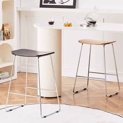 High Stool Bar Chair Nordic Iron Art Home Use Thickened Italian Minimalist Light Luxury Commercial Creative Display Cashier Chair