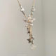 Retro old star tassel long necklace for women's bohemian niche sweater chain sweet and cool versatile accessories